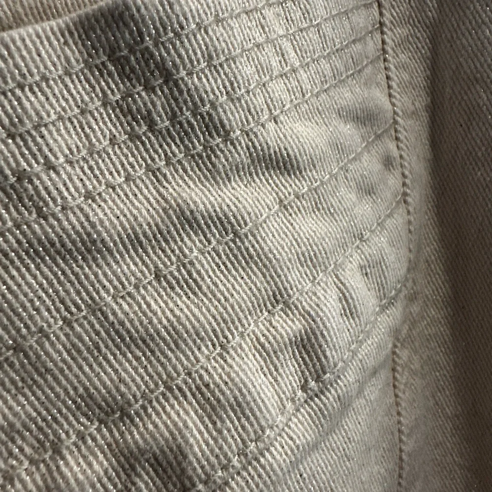 Habitual Metallic Cream Denim MIDI Skirt - Picture 4 of 6